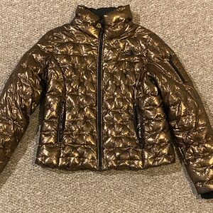 The North Face Metallic Gold Puffer Jacket Size Large
